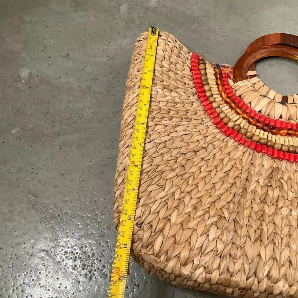 Nordstrom Beaded Straw Summer Bag